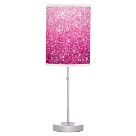 Sparkly Luxury Pink Ombre Table Lamp