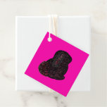 Sparkly magical black rabbit for luck favor tags