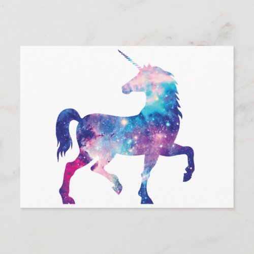 Sparkly Magical Unicorn Postcard