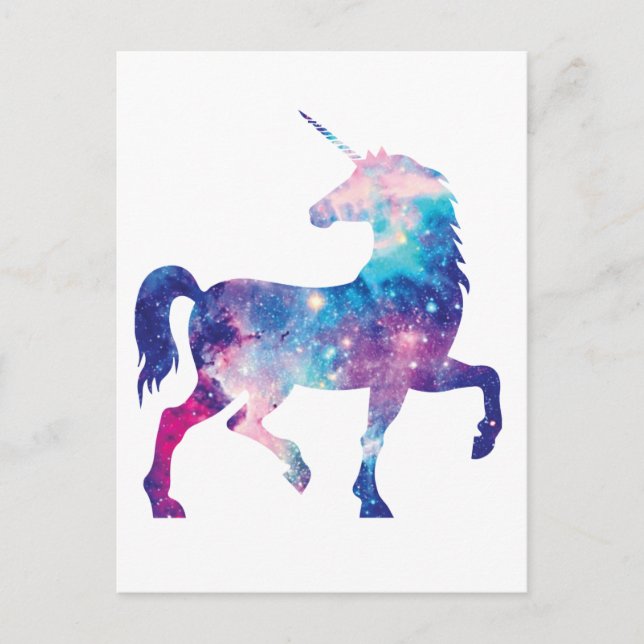 Sparkly Magical Unicorn Postcard (Front)