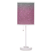 Sparkly Mermaid Green Berry Pink Glitter Ombre Table Lamp (Right)