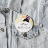 Sparkly Mother of the Bride Button / Pin Yellow (In Situ)