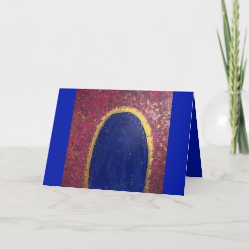 Sparkly new home blue door greeting card