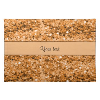Sparkly Orange Glitter Placemat by kye_designs at Zazzle