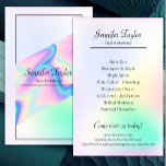 Sparkly Pastel Makeup Artist Holographic Gradient Flyer<br><div class="desc">Elevate your beauty game with our Sparkly Pastel Makeup Artist Holographic Gradient Flyer! This eye-catching design is perfect for makeup artists, hair stylists, nail artists, and beauty professionals ready to make a statement. Featuring a dreamy holographic gradient and sparkly pastel accents, this flyer promises to capture attention and showcase your...</div>