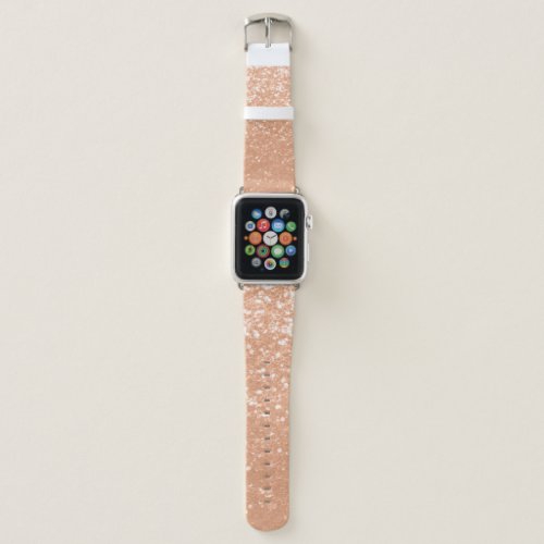 Sparkly peach faux sparkles color of year 2024 apple watch band
