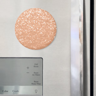 Sparkly peach faux sparkles color of year 2024 magnet