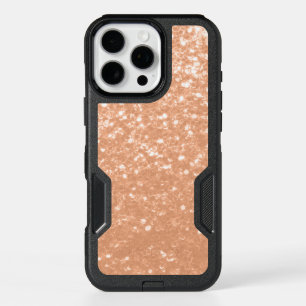 Sparkly peach faux sparkles color of year 2024 iPhone 16 pro max case