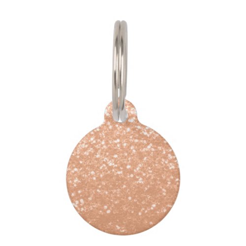 Sparkly peach faux sparkles color of year 2024 pet ID tag