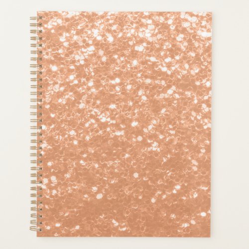 Sparkly peach faux sparkles color of year 2024 planner