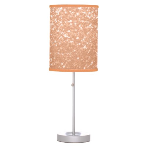 Sparkly peach faux sparkles color of year 2024 table lamp