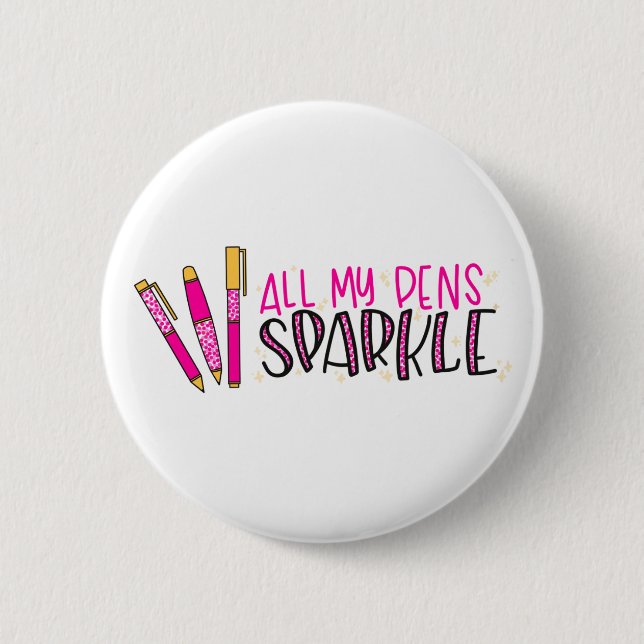Sparkly Pens WCP BUTTON (Front)