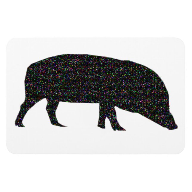 Sparkly Pig Premium Magnet (Horizontal)