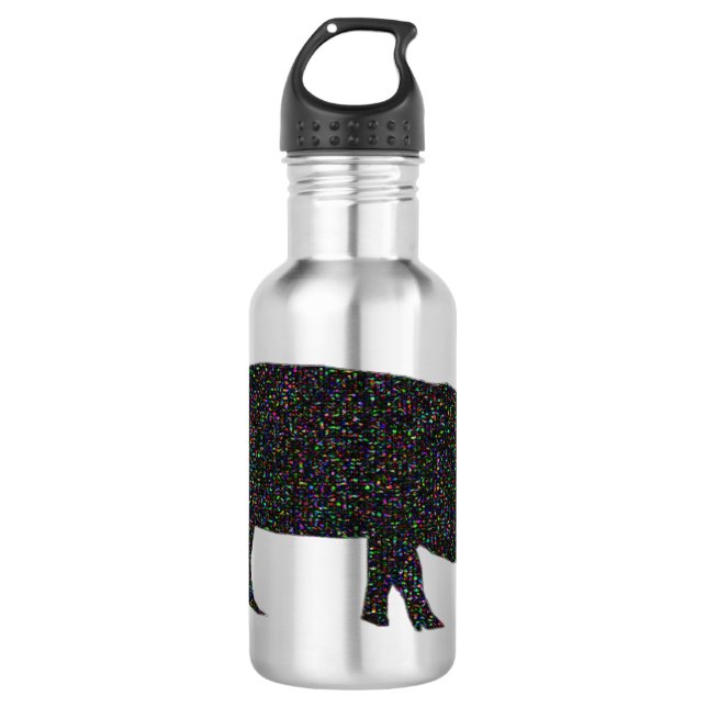 Sparkly Pig Stainless Steel Water Bottle (Front)