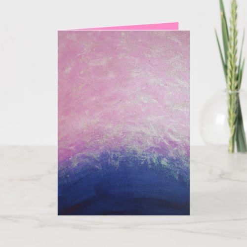 Sparkly pink abstract encouragement card