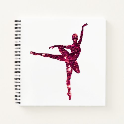 Sparkly Pink Ballerina double_sided Notebook