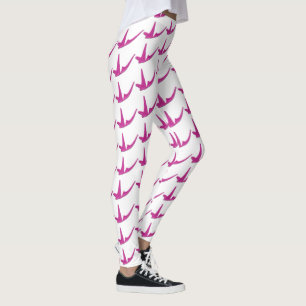 Sparkly pink butterfly leggings