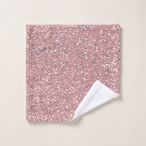 Sparkly Pink Glitter Bath Towel Set Zazzle