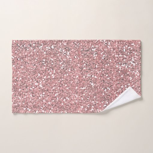 Sparkly Pink Glitter Bath Towel Set Zazzle