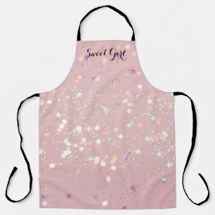Sparkly Pink Glitter Design Apron