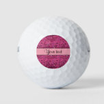 Sparkly Pink Glitter Golf Balls at Zazzle