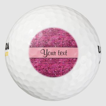 Sparkly Pink Glitter Golf Balls by kye_designs at Zazzle