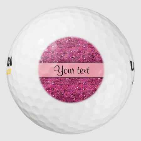 Sparkly Pink Glitter Golf Balls