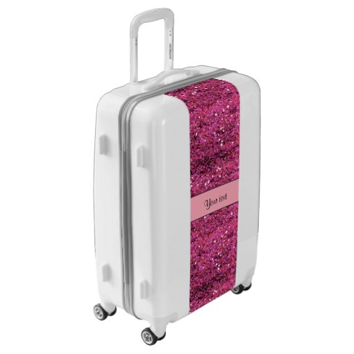 Sparkly Pink Glitter Luggage Zazzle