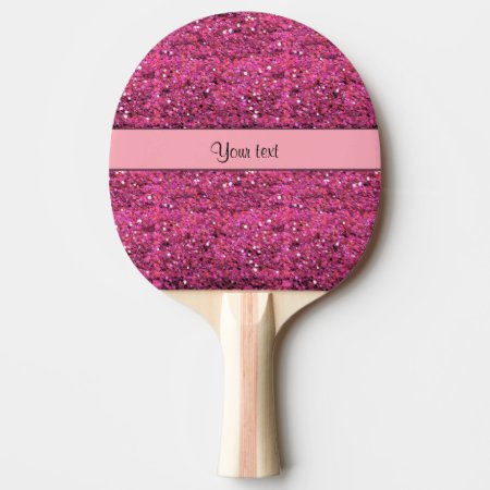 Sparkly Pink Glitter Ping Pong Paddle
