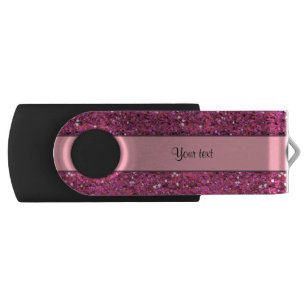 Sparkly Pink Glitter USB Flash Drive