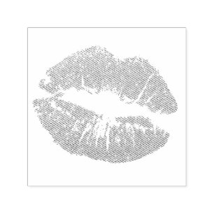 Sparkly Pink Lips Self-inking Stamp