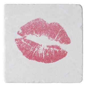 Sparkly Pink Lips Trivet