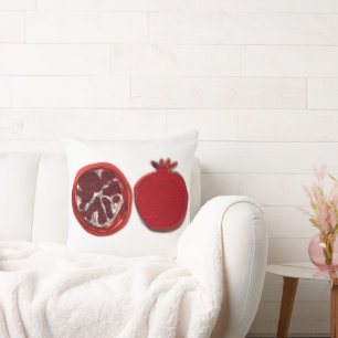 Sparkly pomegranates throw pillow