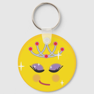 Sparkly Princess Emoticon Keychain