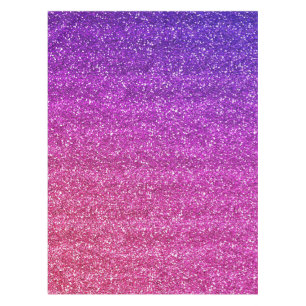 Sparkly Purple and Pink Gradient Glitter Tablecloth