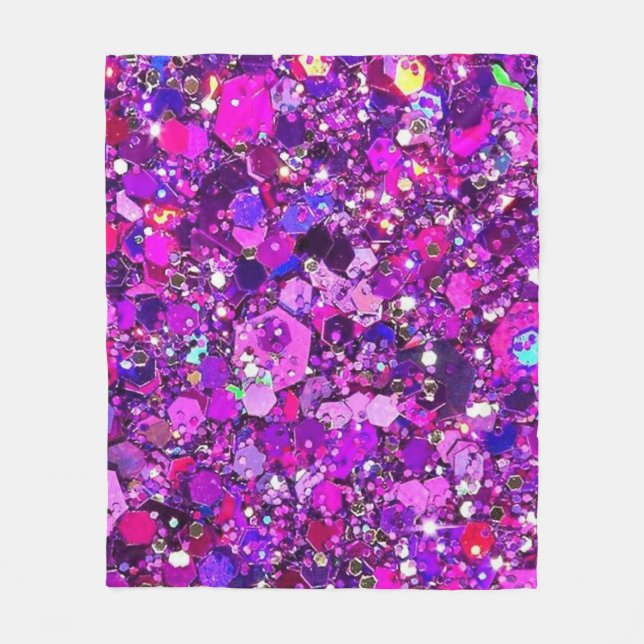 Sparkly Purple Blanket 50” x 60” (Front)