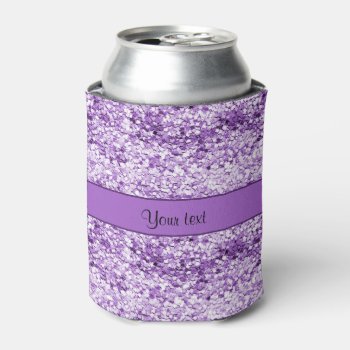 Sparkly Purple Glitter Can Cooler by kye_designs at Zazzle