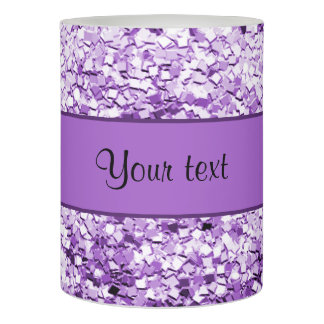 Sparkly Purple Glitter Flameless Candle