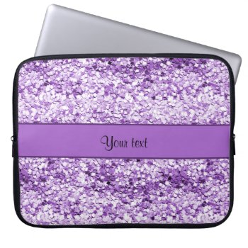 Sparkly Purple Glitter Laptop Sleeve by kye_designs at Zazzle