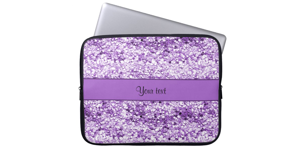 Sparkly Purple Glitter Laptop Sleeve Zazzle