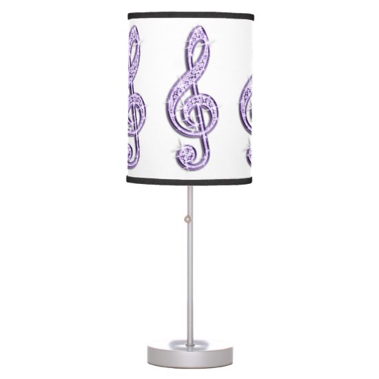 Sparkly Purple/ Lilac Music Note Desk Lamp