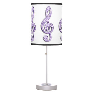 Sparkly Purple/ Lilac Music Note Table Lamp
