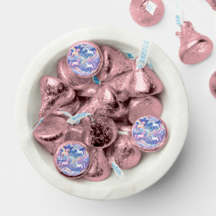 Sparkly rainbow and unicorns on clouds hershey®'s kisses®