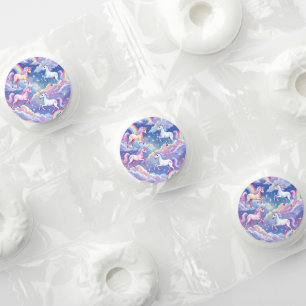 Sparkly rainbow and unicorns on clouds life saver® mints