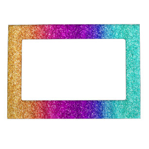 Fashionable Women's Light Blue Sparkle Decorated Square Frame