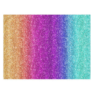 Sparkly Rainbow Gradient Glitter Tablecloth