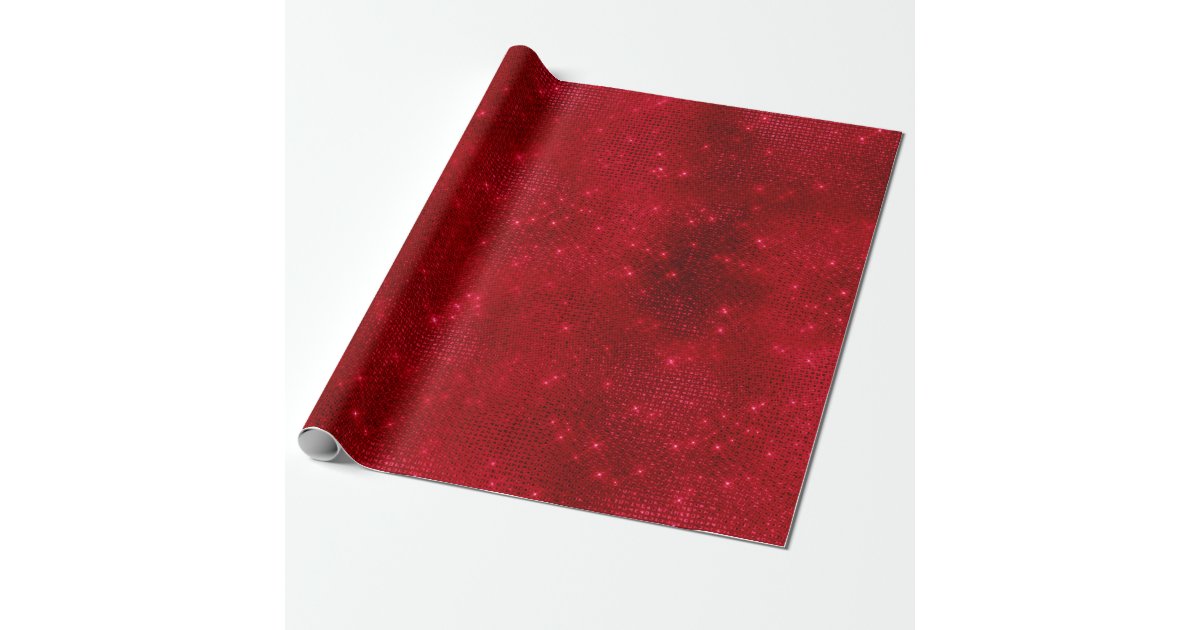 Sparkly Red Foil Wrapping Paper Zazzle