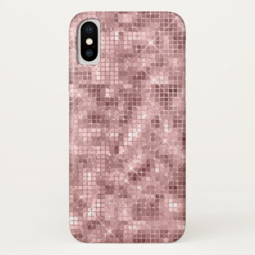 Sparkly Rose Gold Pink Luxury Sparkle iPhone X Case