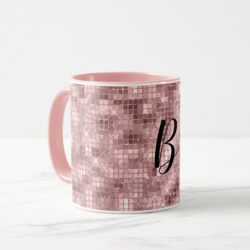 Sparkly Rose Gold Pink Luxury Sparkle Mug