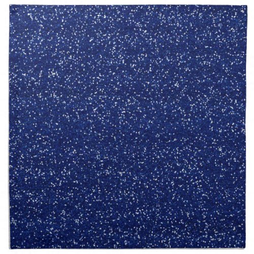 Sparkly Royal Blue  Silver Glitter Napkin